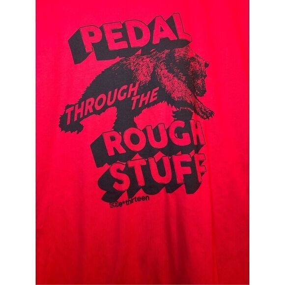 Pedal Through the rough stuff T-shirt size Large - Picture 2 of 2